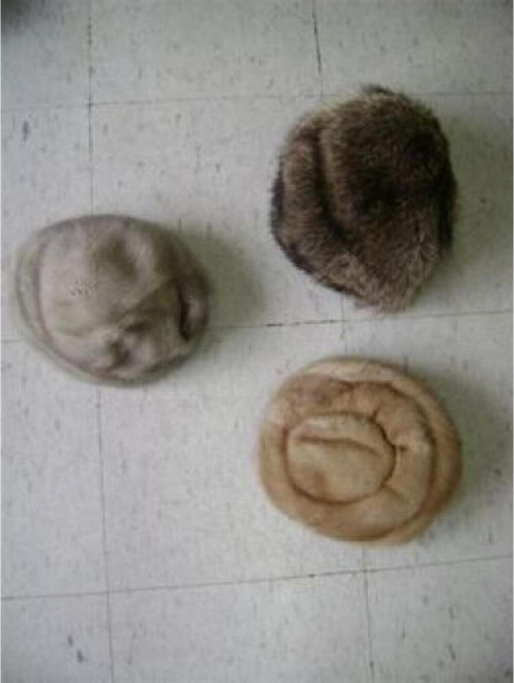 $LOT SALE 3 FUR HATS MINKx2 RACCOON